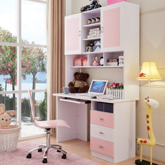 Children desk bookcase bookshelf combination pink girl corner computer desk home learning desk writing desk S005 Light blue - angle (1 meters)