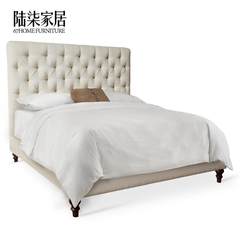 Luqi Home Furnishing modern American classic Nordic wedding bed fabric soft bed 1.8 meters double bed custom furniture 1800mm*2000mm Picture color Assembled rack bed