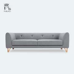 Jin standard living room, simple Nordic cloth sofa size, apartment, modern three people sofa, Japanese style furniture Single Greyish green