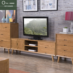 Nordic TV cabinet, solid wood log furniture, small unit, TV cabinet 1.5 meters, Japanese style simple cabinet 1.8 meters Ready 1.8 meters