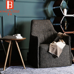 北欧单人沙发椅小户型客厅家具简约现代布艺小沙发时尚休闲老虎椅 图片色