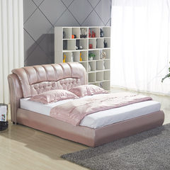 According to Reese large-sized apartment 1.8 meters double bed leather leather upholstered bed bed wedding bed 1206 three pack home 1800mm*2000mm Sample color Frame structure