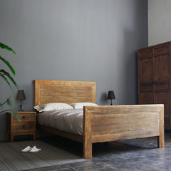 The ancient Chinese elm wooden bed bedroom bed antique natural old elm bedside bed door 1500mm*2000mm Cabinet 110*45*220 Frame structure
