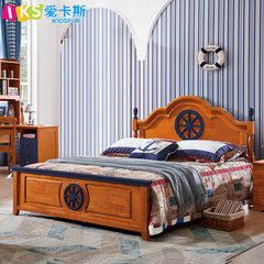 Akas children's solid wood bed furniture bedroom suite combination youth bed 1.2/1.5 meters child bed 1200mm*1900mm All solid wood high box bed Without