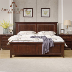 Annette house American country pure solid wood double bed, all Manchurian ash belt Drawer Storage Drawer Bed 1500mm*2000mm B-01 bed Frame structure
