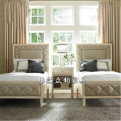 Custom European style, American classical, post-modern, solid wood bed, 1 meters, 1.2 single bed, children's bed furniture 1000mm*2000mm Customizable colors and sizes Frame structure