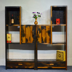 Ship wood furniture, the old ship wood shelf wood shelf shelf display JXR52 retro pastoral A set of prices