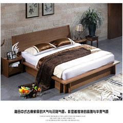 Willow wood bed style tatami bed high storage box three pack home bed 1800mm*2000mm Areca color Frame structure