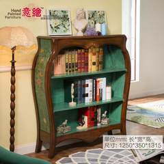The wizard of Oz small bookcase bookshelf European Garden living room cabinet decoration cabinet manufacturers selling American country Green painting 1.2-1.4 meters wide