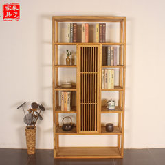 A new Chinese modern old elm wood comb shelf display rack book storage rack Display shelf (100X35X200)