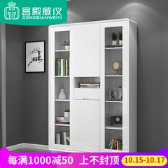 The Palace door bookcase bookshelf bookcase with dignity glass simple modern free combination of simple combined cabinet lattice Two door bookcase 1-1.2 meters wide