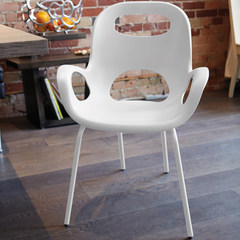 umbra OH椅创意人体工学座椅礼品椅子办公椅电脑椅家居办公室靠背 橙色460 铝合金脚 固定扶手
