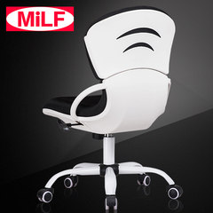 Mei Lian Feng household small computer chair without armrests office chair swivel chair seat chair lift student network Black frame black screen Steel foot No handrail