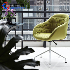 Such as butterfly modern simple fashion, rotating function computer chair cloth, computer stool, creative study chair, coffee chair 838 high grade flannelette steel four claw Aluminum alloy foot Fixed armrest