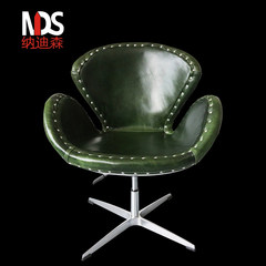 Aluminum sponge Swan chair, creative retro loft industrial wind, English chair, designer chair, computer rotating chair, lifting chair Conventional foot + imported dermal layer Aluminum alloy foot Fixed armrest
