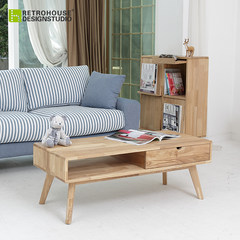 Japanese Manchurian ash wood tea table, living room, bedroom cabinet, TV cabinet, simple furniture Ready Log color