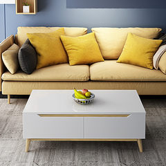 Simple living room, Nordic furniture coffee table, white paint, solid wood coffee table, modern fashion, ash, size and apartment Assemble It can be made to order