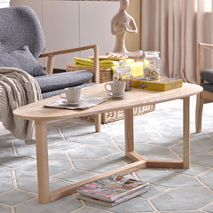 White oak wood tea table the living room furniture simple modern large-sized apartment furniture beautiful tea Assemble brown