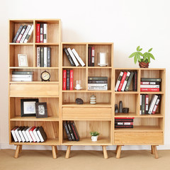 North Europe solid wood bookshelf, modern simplicity, size family, study bookshelf, bookcase, Korean style book shelf Bookcase in China