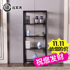 The new Chinese modern retro closet shelf shelves shelf display cabinet wood bookcase lattice Zen Bookcase 0.6 meters wide