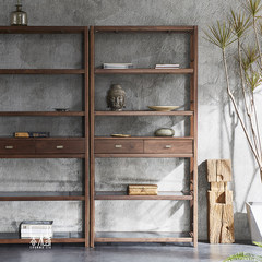 [spring home] oak bookshelf, white oak bookshelf design studio furniture, oak shelf, solid wood shelf [white oak bookshelf * spot] 0.8-1 meters wide