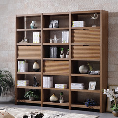 Southeast Asia style bookcase bookcase free combination ash Manchurian modern simple parcel post installation Bookcase More than 1.4 meters wide