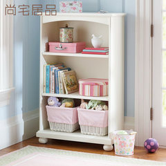 The idyllic white bookcase bookcase bookcase bookshelf all solid wood children small bookcase student lockers containing side cabinet Wiping varnish 0.6 meters wide
