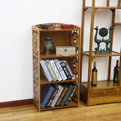 Nine hundred mountain bamboo archaized bookcase bookshelf simple minimalist modern free combination rack solid wood cabinet Four layers and 42 long clouds