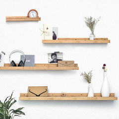 The U-shaped plate of shelf room wall hanging shelf shelf wood decorative frame Home Furnishing creative word Bamboo ecru L code [95cm]