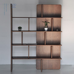 Modern simple solid wood bookshelf, storage rack master design, oak shelf, Nordic creative bookcase Oak M [2*1.5*0.35]
