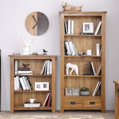 The wood simple wood bookcase bookshelf free combination storage cabinet height oak open bookcase High bookcase 0.89m width