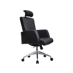 Head layer cowhide leather chair household boss chair office chair computer chair lifting rotating chair The main figure Nylon foot Fixed armrest