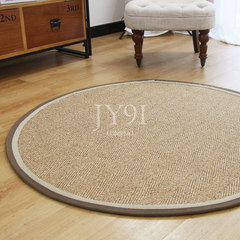 Long Yi imported sisal carpet round the living room coffee table sofa chair plant study computer woven mats custom 3 meter diameter circle T33+Y6 double color + non-woven bottom edge