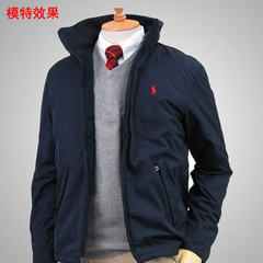 Winter fine men's jacket with fleece collar thick warm size casual fashion Polo Shirt Jacket M M Royal Blue
