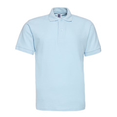 "Buy one for one" Polo Shirt Short Sleeve men's loose color big size men's business casual Lapel T-shirt custom [support team customization logo] Sky blue