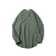 The new trend of men's clothing, men's jacket, casual men's wear, long sleeve shirt trend S green