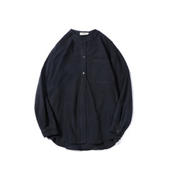 The new trend of men's clothing, men's jacket, casual men's wear, long sleeve shirt trend S black