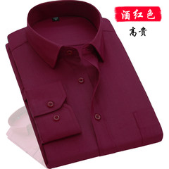 In autumn, dads wear shirts, middle aged men, long sleeved shirts, autumn clothes, baggy shirts for the elderly, and grandpa's coats 38 yards /S/165 Wine red 3011
