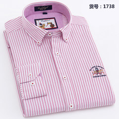 Paul cotton shirt young male slim DP leisure long sleeved striped shirt Oxford spinning pure iron Thirty-eight One thousand seven hundred and thirty-eight