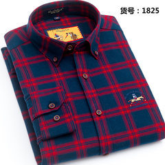 Paul cotton shirt young male slim DP leisure long sleeved striped shirt Oxford spinning pure iron Thirty-eight One thousand eight hundred and twenty-five