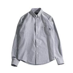 BDCT Japanese style brand shirt long sleeved autumn wind youth small fresh casual casual thin shirt M gray
