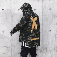 2017 spring and autumn new men's casual jacket camouflage jacket all-match trend of Korean students handsome men M yellow