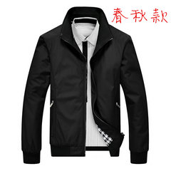 In the spring and Autumn period, the men's jacket was loose and fat, the coat was bigger, the work was casual, the fat man was handsome and the outer coat was worn 3XL 6709 black