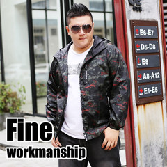 The spring and autumn men's Jacket Mens XL thin fat jacket jacket coat 9XL XXL fat fat 4XL (160-190 Jin) Camouflage red