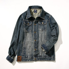 Shawn Yue's big size denim jacket, student casual denim jacket, jacket man 3XL Jeans Blue