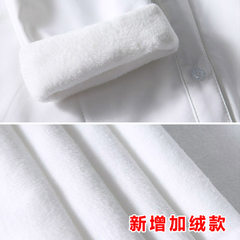 Extra length white shirt, long sleeved blouse, long sleeved cotton blouse, long and thin white shirt S Large white