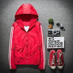 Spring and autumn suits, new jackets, men's Korean version, slim coat, lovers hooded sport, teenagers' class clothes tide 3XL Big red
