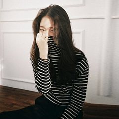 South Korea ulzzang black and white striped T-shirt and long sleeved Turtleneck Shirt loose Korean female female spring jacket M black