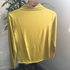 Yuanxi fall 2017 Yuan Xi thin half take the female's long sleeved T-shirt collar shirt 8515-1 S New yellow