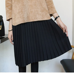 Special offer every day all-match backing winter Camisole skirt pleated skirt dress little black dress in the long section of students Length 103 cm Black vest